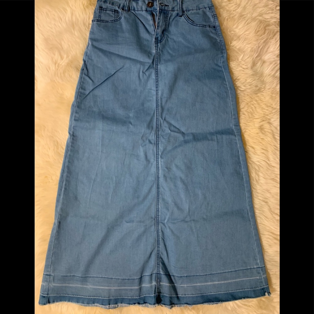 Jean maxi skirt